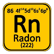 Illustration Radon in periodic table